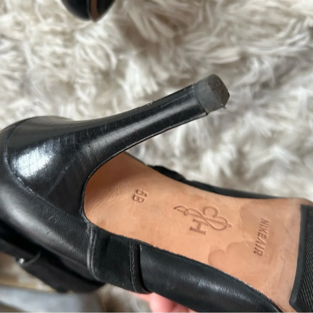 ☀️3/$25 Cole Haan TALIA Black Leather Heeled Ankle Bootie air 5 - Picture 5 of 5